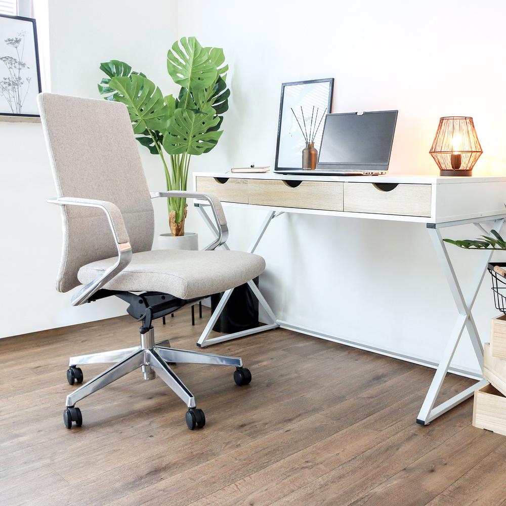 BESSONA Office chair Swiveling Fabric Beige 3