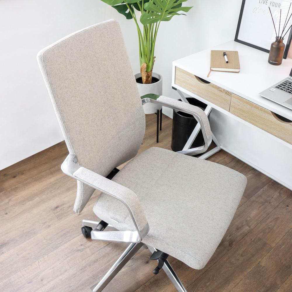 BESSONA Office chair Swiveling Fabric Beige 5