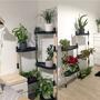 Modular plant stand with 4 shelves Black 2