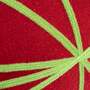 Embroidered cotton cushion with feather filling Red 1