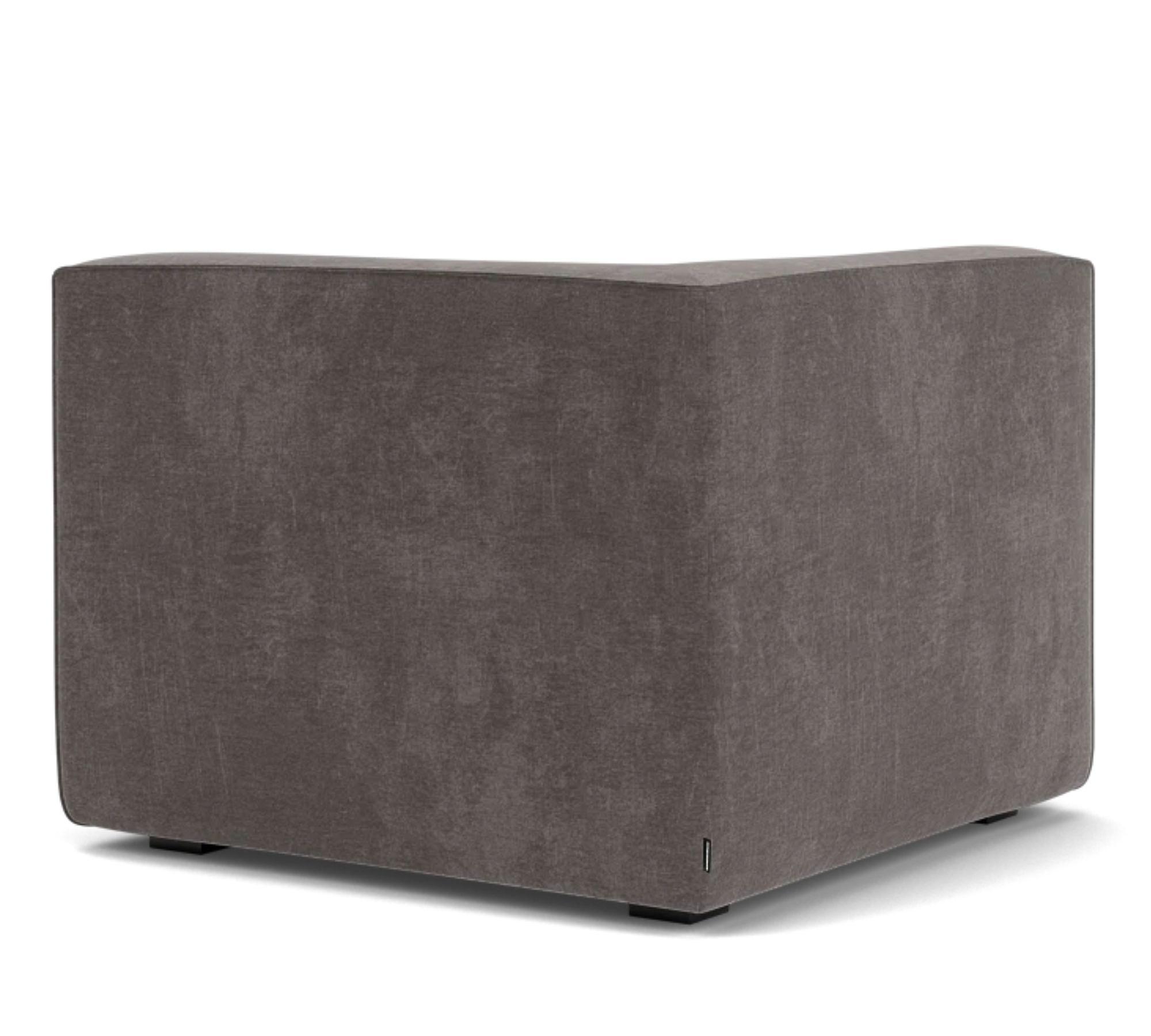 Dane 1-Seater Corner Module Left Danny Steel Grey 2