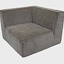 Dane 1-Seater Corner Module Left Danny Steel Grey 6
