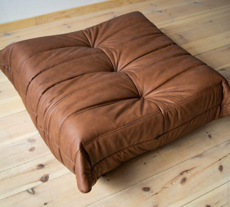 Togo Sessel und Ottoman Set Glattleder Folk Brown 5