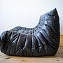 Togo Sofa 2-Sitzer Pull-Up-Leder Schwarz 3