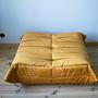 Togo Armchair and Ottoman Set Velvet Golden Yellow 3