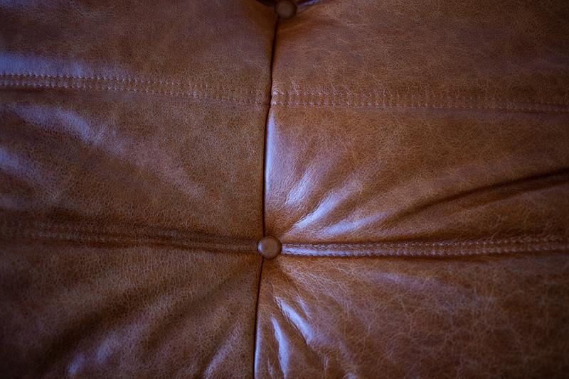 Togo Pouf Pelle Pull-Up Marrone pino 2