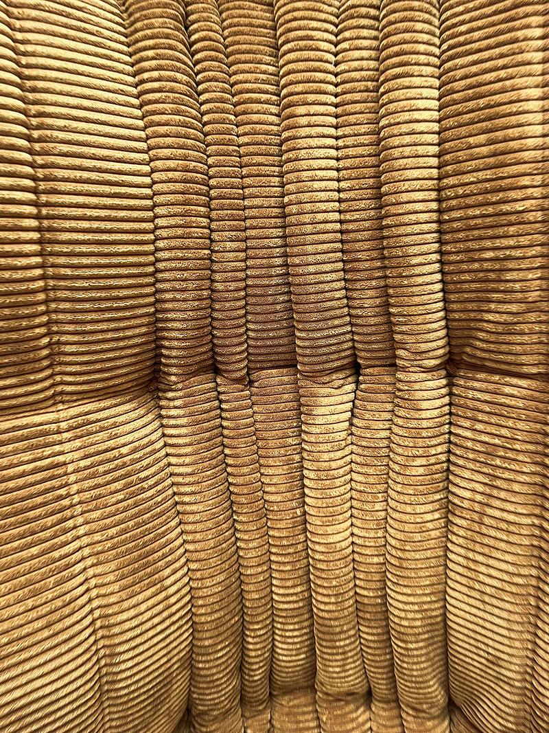 Togo Ottoman Cord Sand Brown 3
