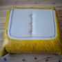 Togo Armchair and Ottoman Set Pull-Up Leather Yellow 2