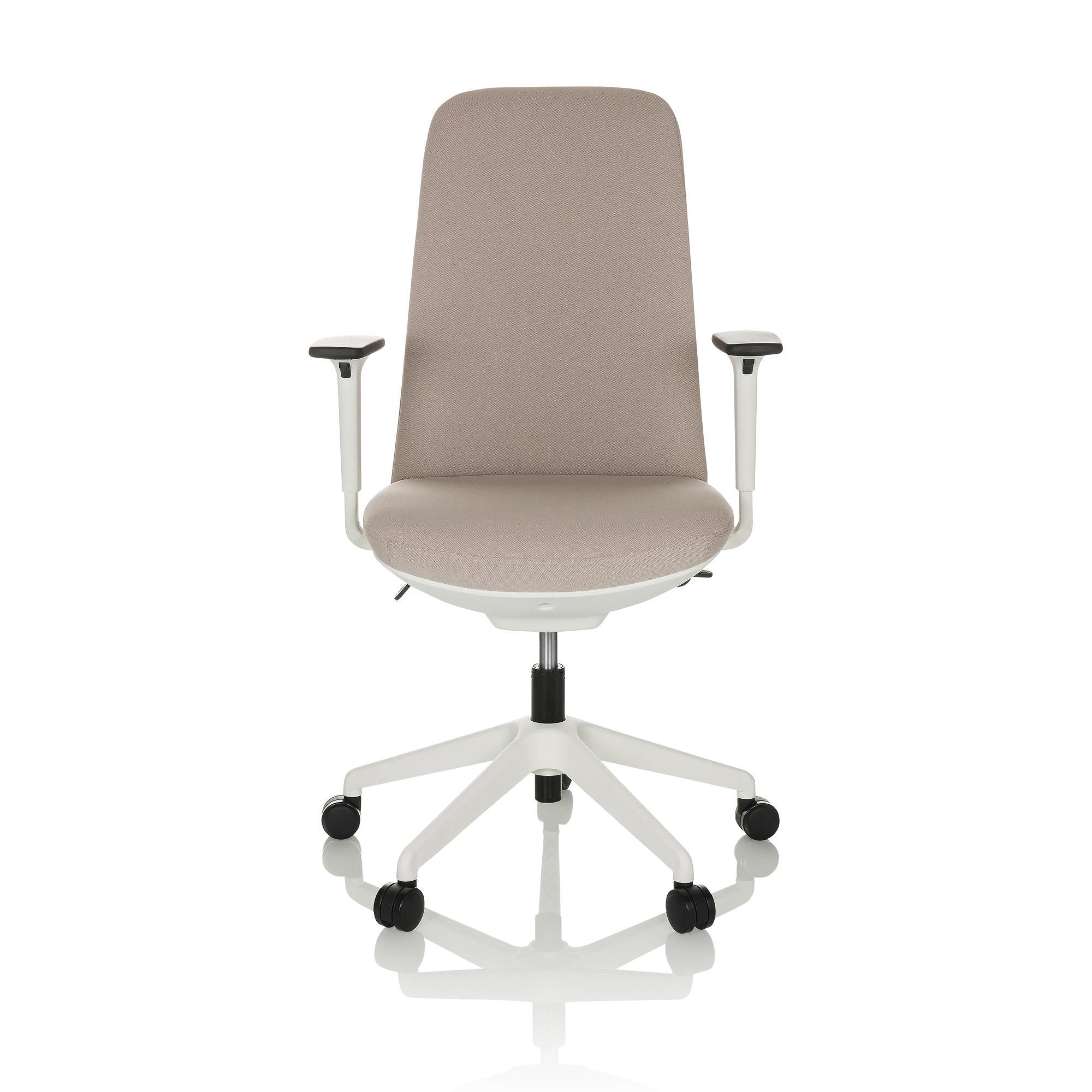 NESTORA Swivel Office Chair Fabric Beige 0