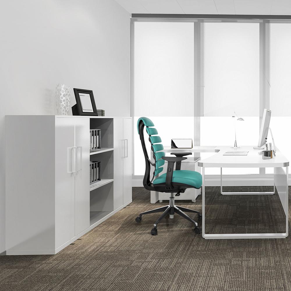 ERGO LINE II office chair Swivel Fabric Turquoise 7