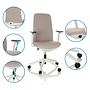 NESTORA Swivel Office Chair Fabric Beige 2
