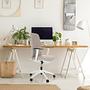 NESTORA Swivel Office Chair Fabric Beige 3
