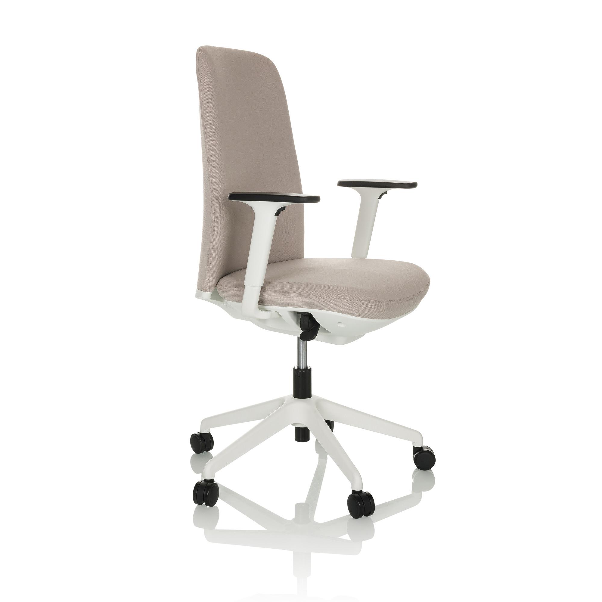 NESTORA Swivel Office Chair Fabric Beige 6