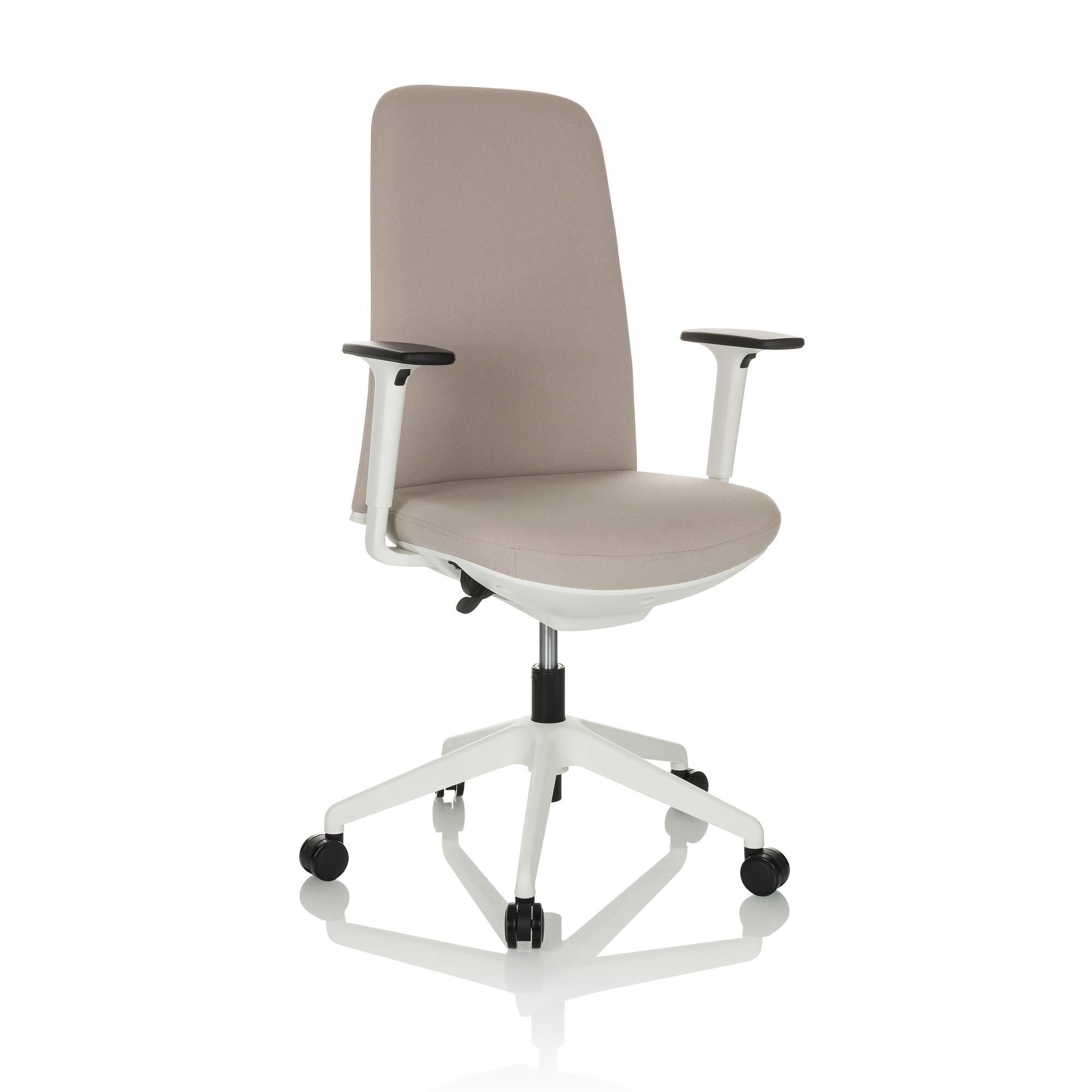 NESTORA Swivel Office Chair Fabric Beige 5