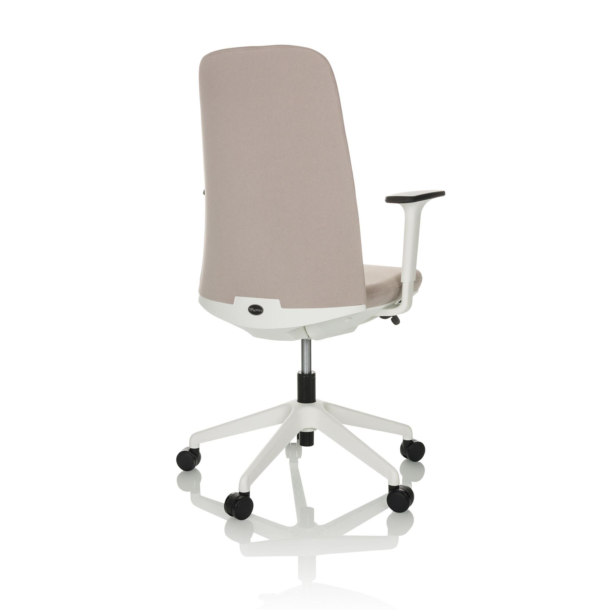 NESTORA Swivel Office Chair Fabric Beige 9