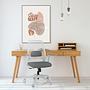 PARFERIO W Office chair Swivel Fabric Gray 5