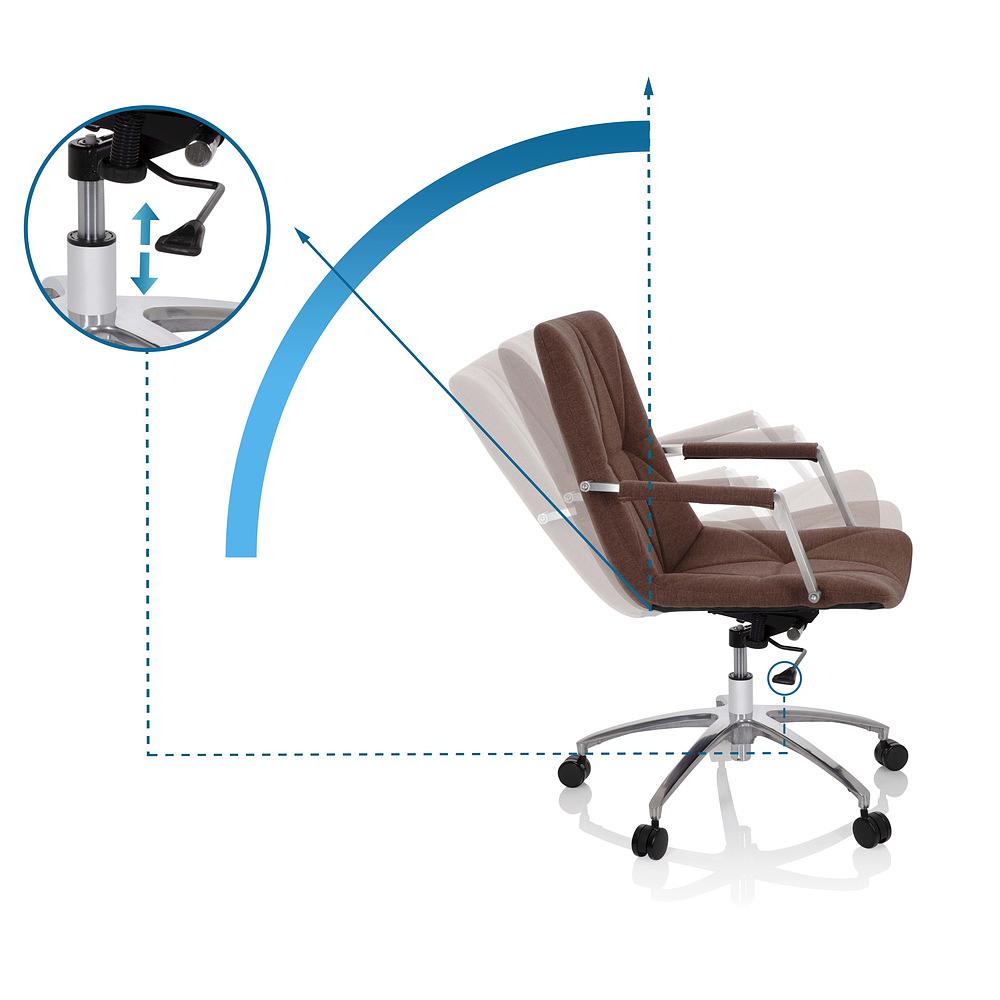 SARANTO II Office chair Swivel with casters Fabric Brown 1