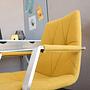 SARANTO II Office chair Swiveling with castors Fabric Mustard yellow 3