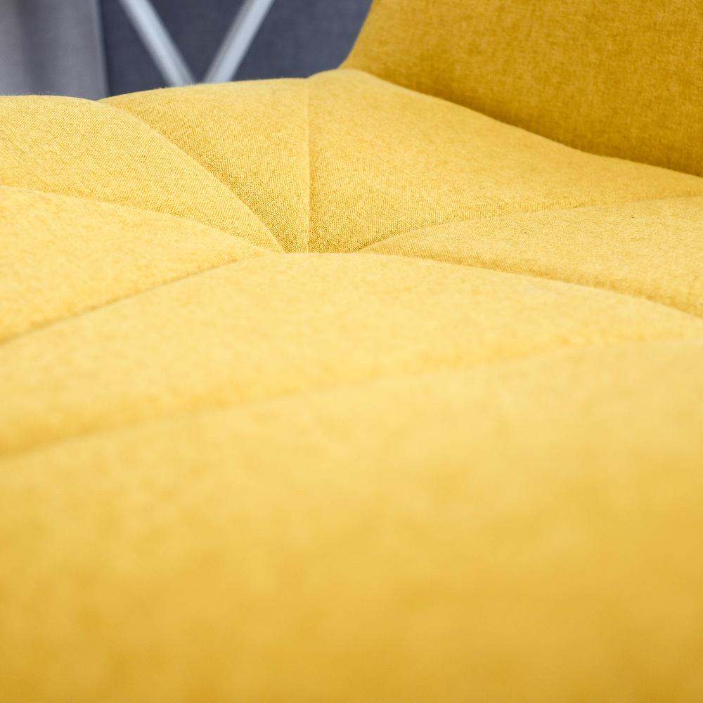 SARANTO II Office chair Swiveling with castors Fabric Mustard yellow 7