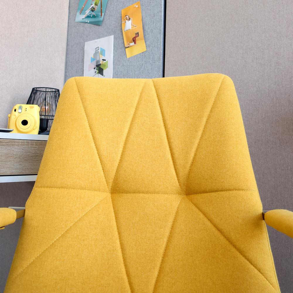 SARANTO II Office chair Swiveling with castors Fabric Mustard yellow 6