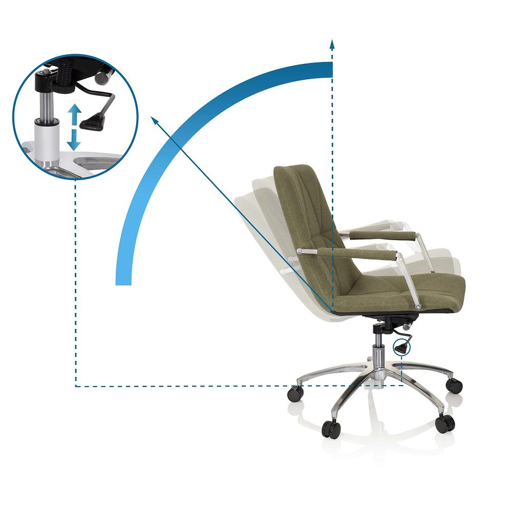 SARANTO II Office chair Swivel with casters Fabric Khaki 1