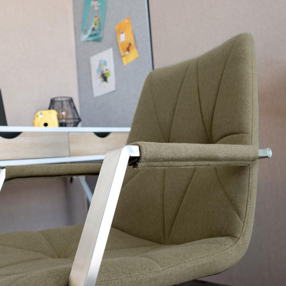 SARANTO II Office chair Swivel with casters Fabric Khaki 3