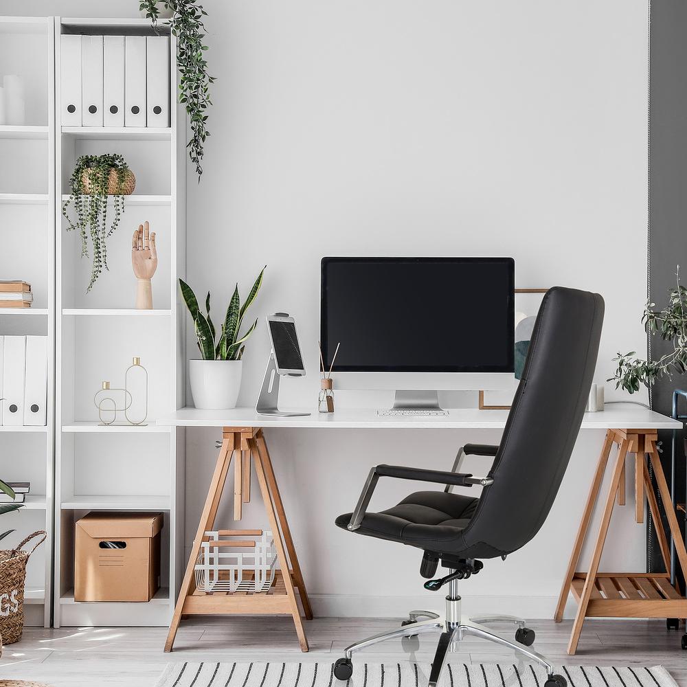 Saranto Pro Office Chair Swivel Leather Black 5