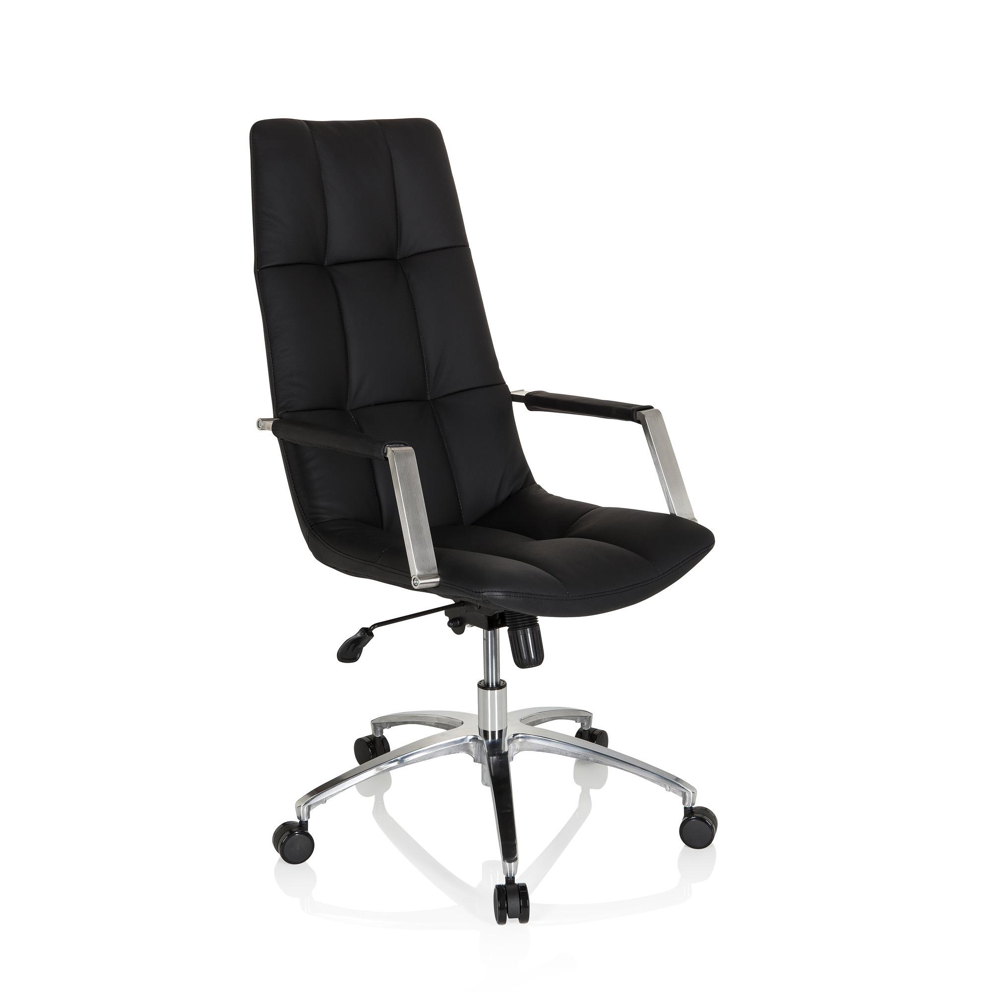 Saranto Pro Office Chair Swivel Leather Black 6
