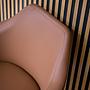 Artemia Swivel Armchair Faux Leather Brown 3
