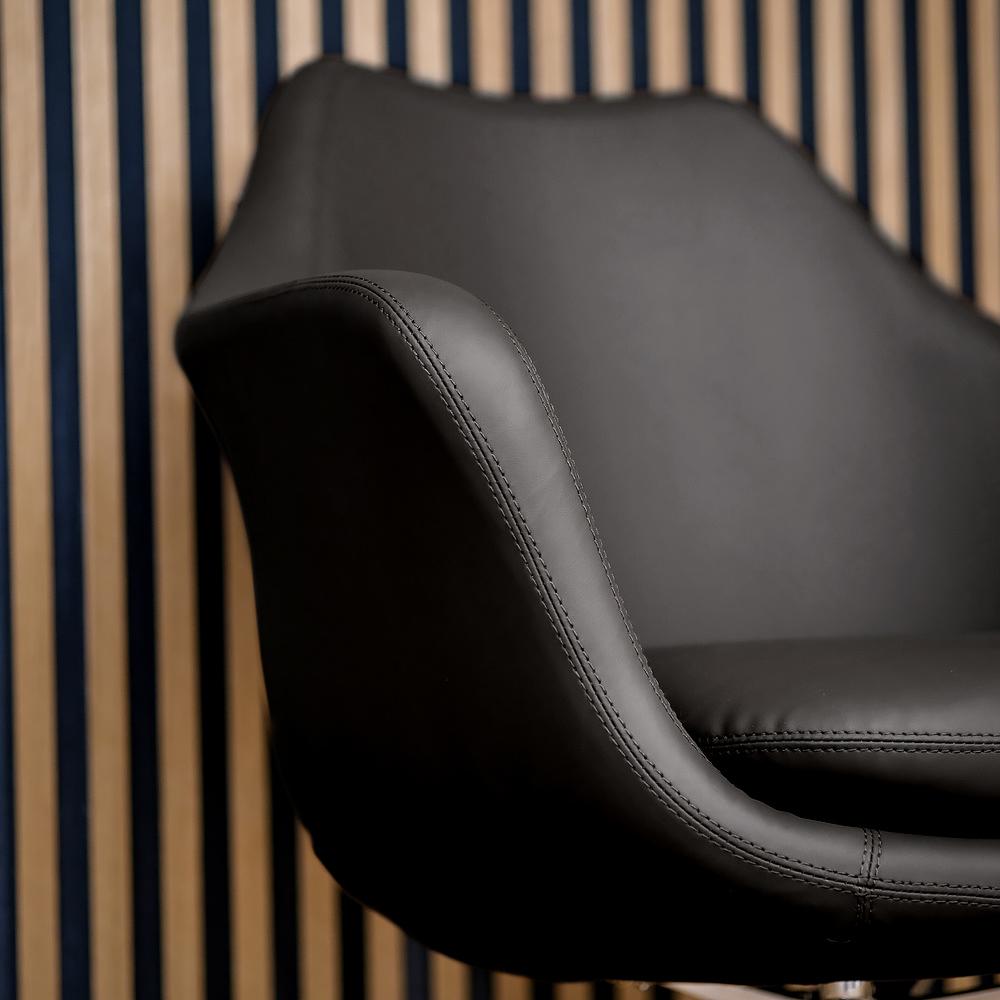 ARTEMIA Swivel Armchair Faux Leather Black 2