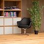 ARTEMIA Swivel Armchair Faux Leather Black 5