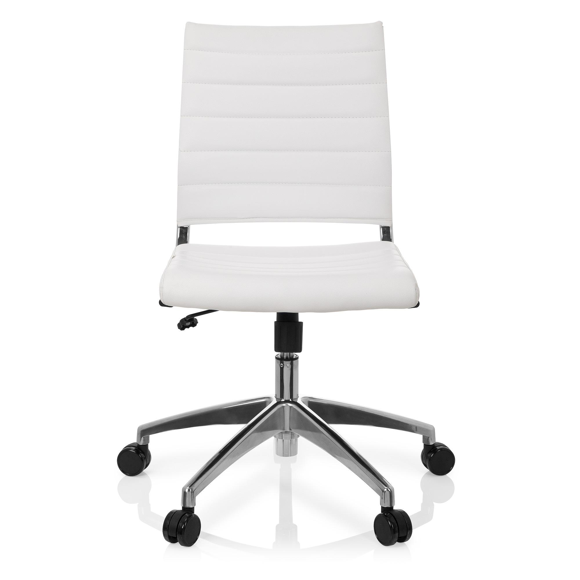 TRISHA Office Chair Swivel Faux Leather White 0