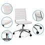 TRISHA Office Chair Swivel Faux Leather White 2