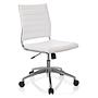 TRISHA Office Chair Swivel Faux Leather White 5
