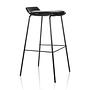 LONSO 10 stool faux leather metal black 7