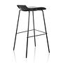 LONSO 10 stool faux leather metal black 9