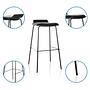 LONSO 10 stool faux leather metal black 1