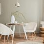 Scandi Ted Upholstered Chair Fabric White 3