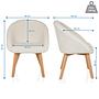 Scandi Ted Upholstered Chair Fabric White 4