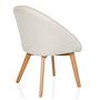 Scandi Ted Upholstered Chair Fabric White 9