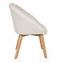 Scandi Ted Upholstered Chair Fabric White 8