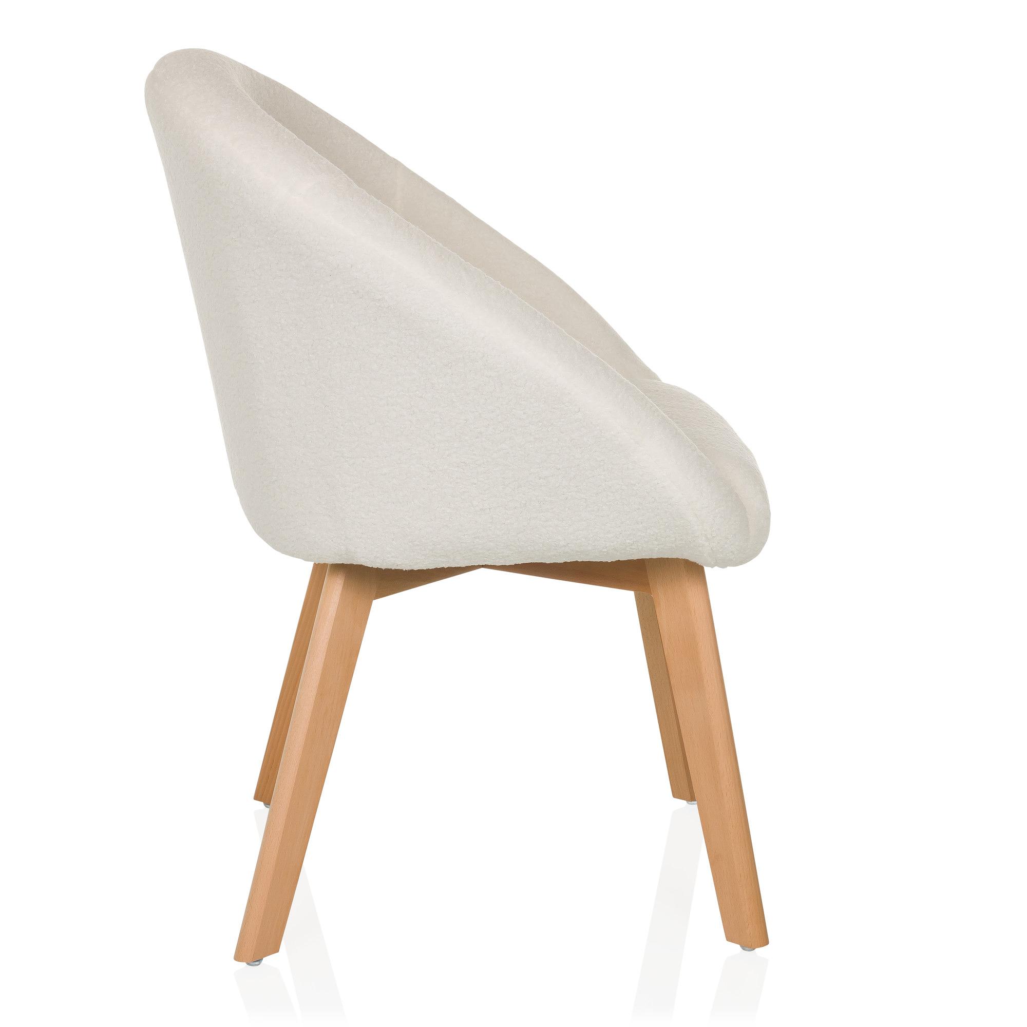 Scandi Ted Upholstered Chair Fabric White 8