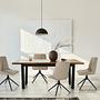TARVISO I Dining chair Swivel Fabric Beige 2