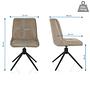 TARVISO I Dining chair Swivel Fabric Beige 4