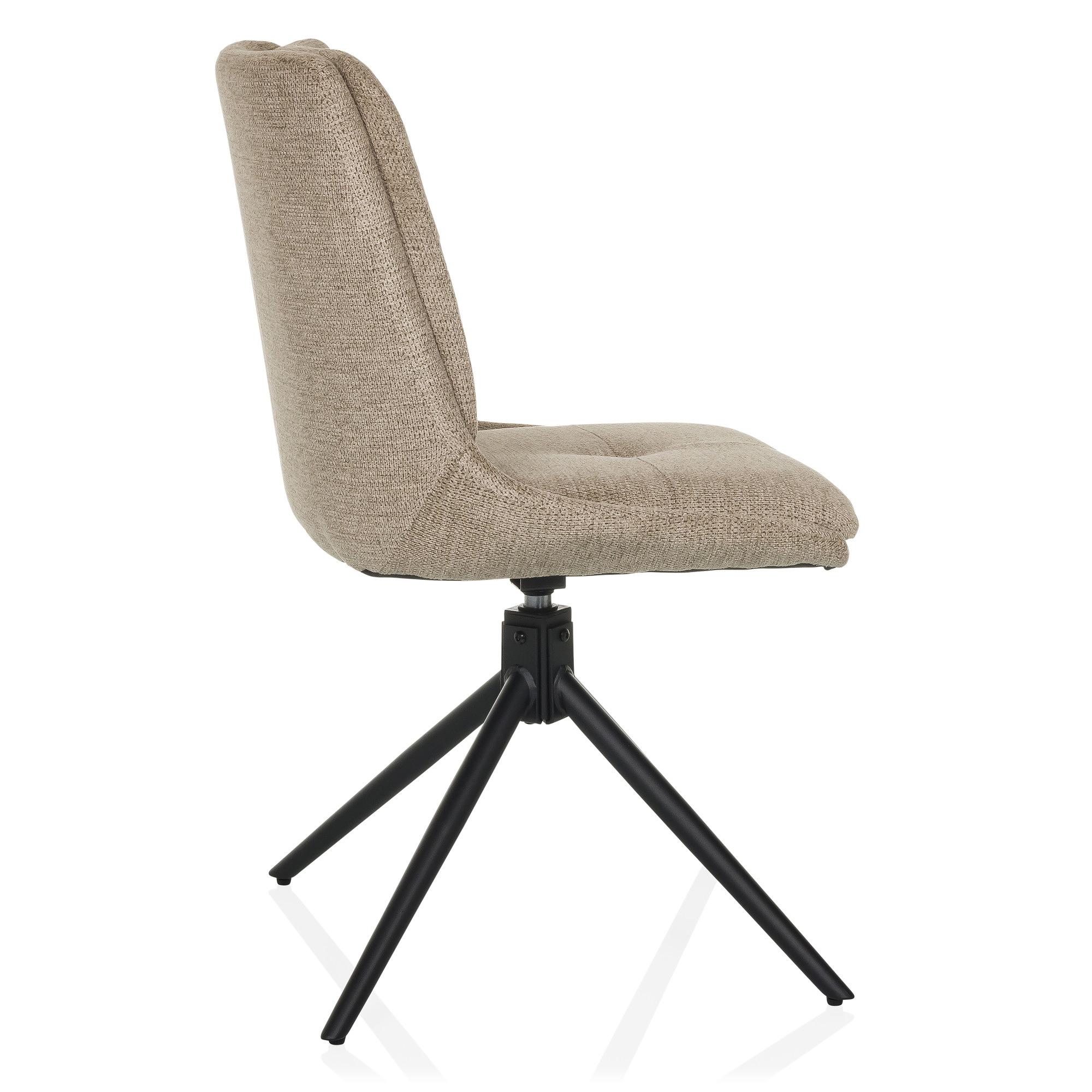 TARVISO I Dining chair Swivel Fabric Beige 7