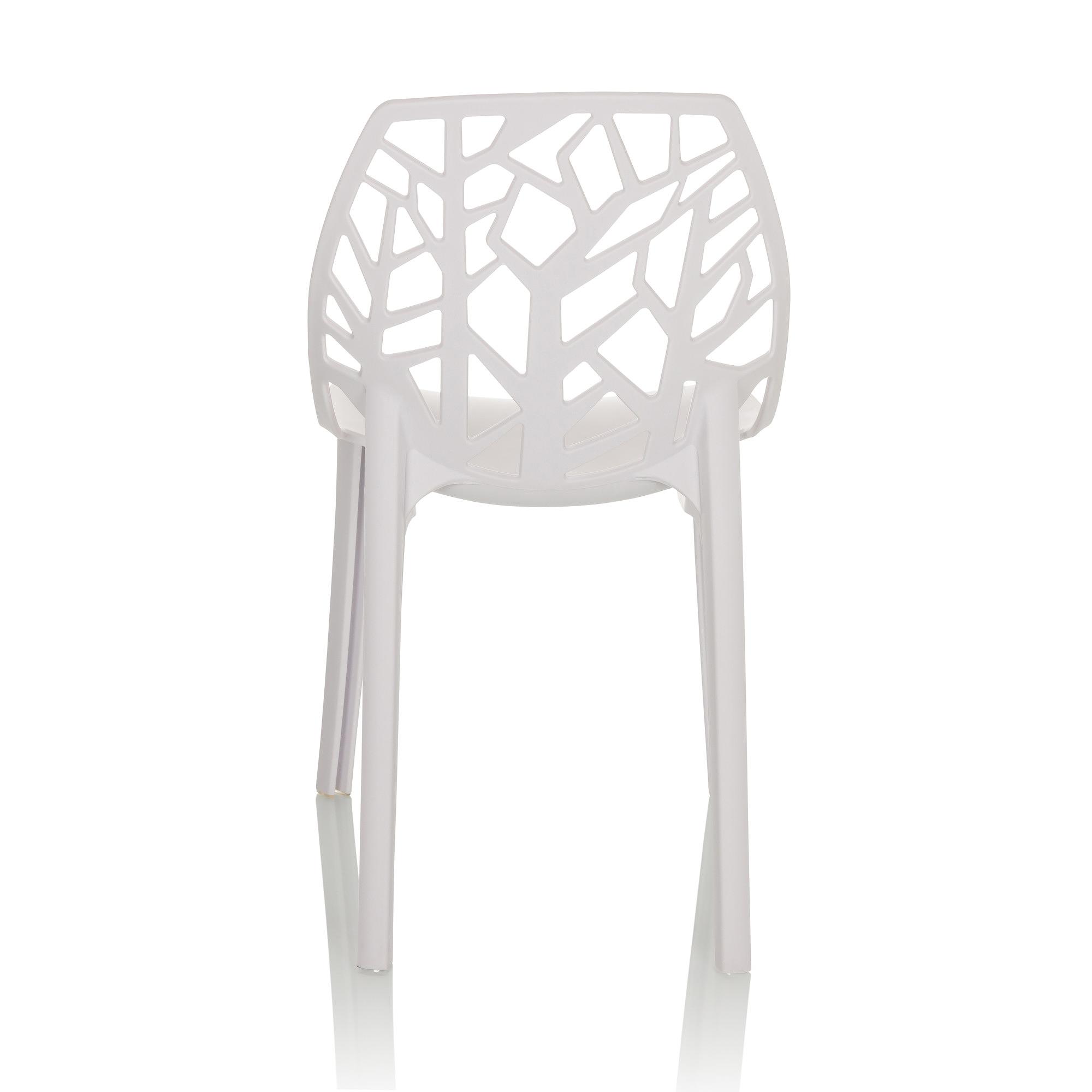 ARTIFO TRI Garden Chair Indoor and Outdoor stackable White 9