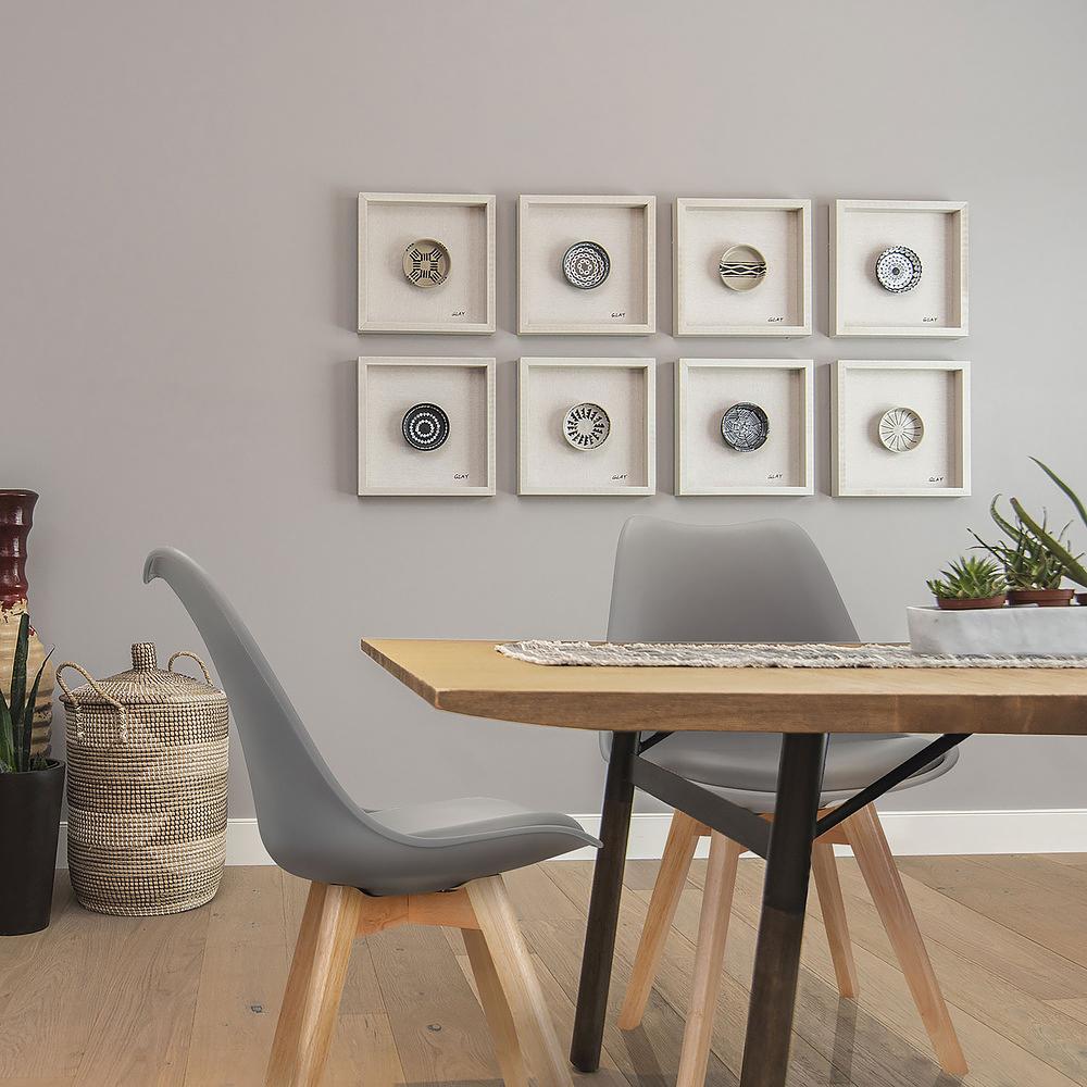 SCANDI 4-piece dining chair set plastic grey 2