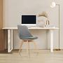 SCANDI 4-piece dining chair set plastic grey 3
