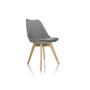 SCANDI 4-piece dining chair set plastic grey 5