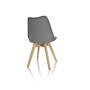 SCANDI 4-piece dining chair set plastic grey 8